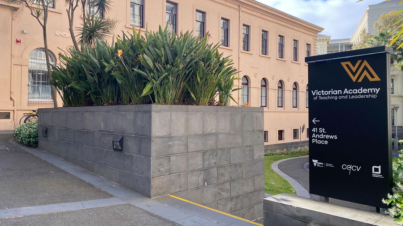 Exterior of the Victorian Academy of Teaching and Leadership, 41 St Andrews East Melbourne location