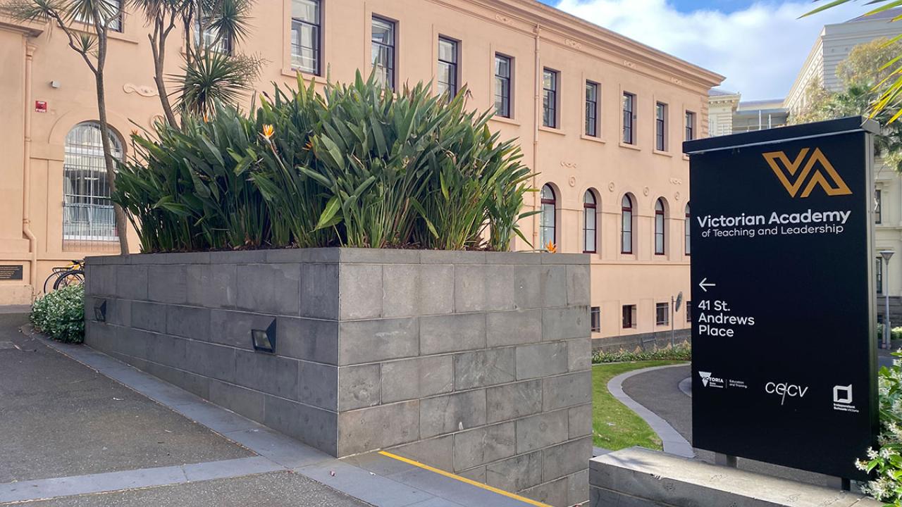 Exterior of the Victorian Academy of Teaching and Leadership, 41 St Andrews East Melbourne location