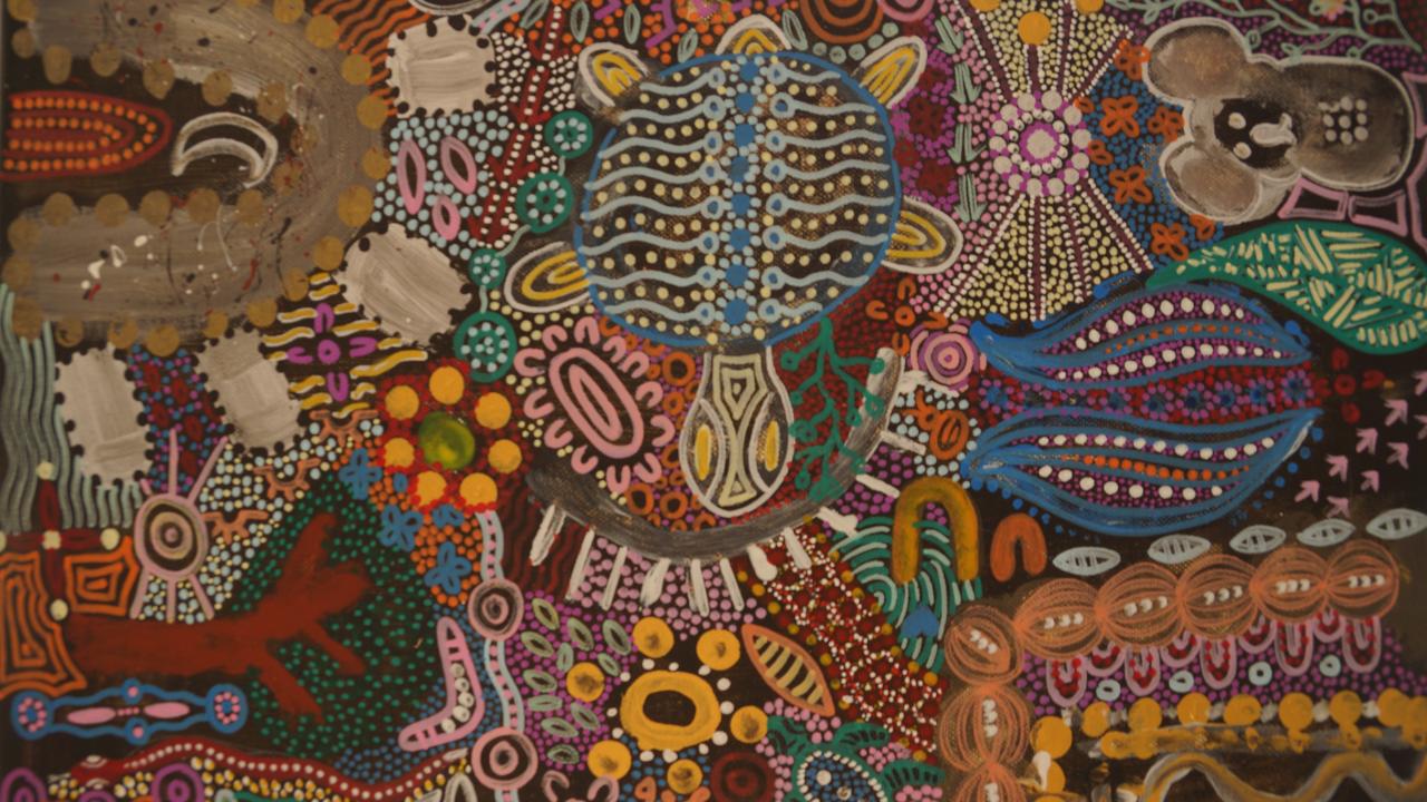 Aboriginal artwork on display at the Academy regional centre in Ballarat