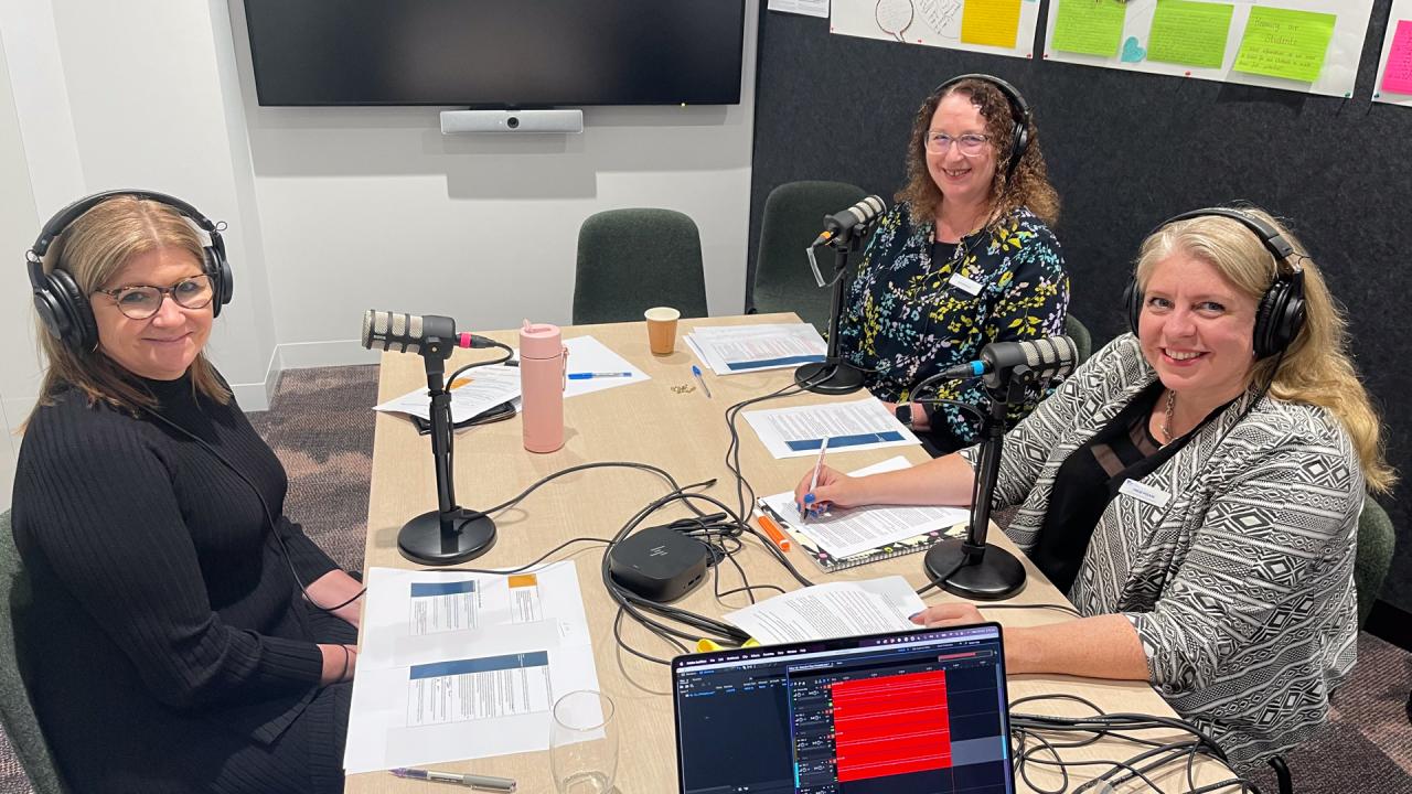 Academy Principal in Residence Justine Smyth is joined by executive class principals Gail Hardman and Prue Pisani