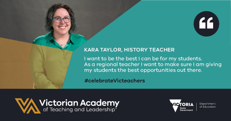 Victorian Academy of Teaching and Leadership Visibility toolkit digital asset featuring Kara Taylor