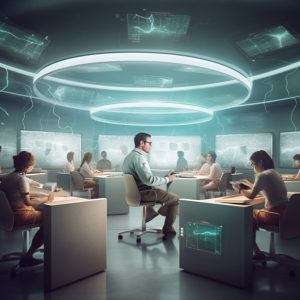 AI generated image of a future classroom in Australia