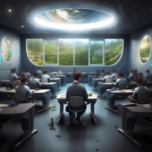 AI generated image of a future classroom in Australia