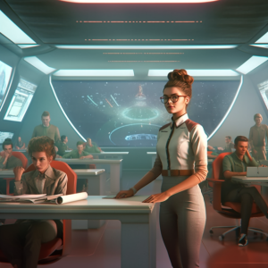 AI generated image of a future classroom in Australia