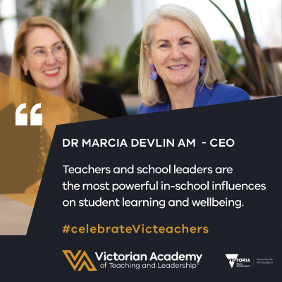 Victorian Academy of Teaching and Leadership Visibility toolkit digital asset featuring Dr Marcia Devlin