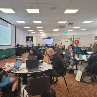 Classroom image of AI in Education workshop session