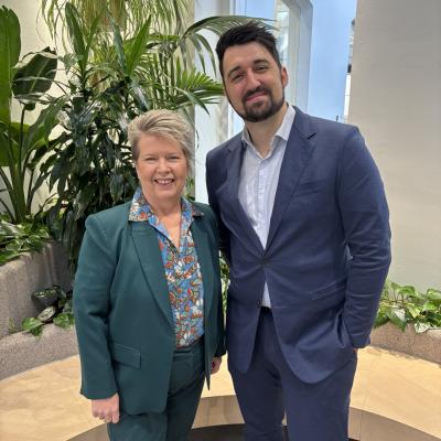 Academy Expert Teacher in Residence Michael Kollaras and Gail McHardy, CEO of Parents Victoria