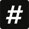Hashtag sign